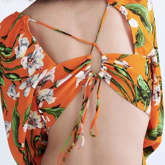 Zara Maxi Dress Floral Dress Size M TIKTOK • BLOGGER FAVORITE - Picture 11 of 16